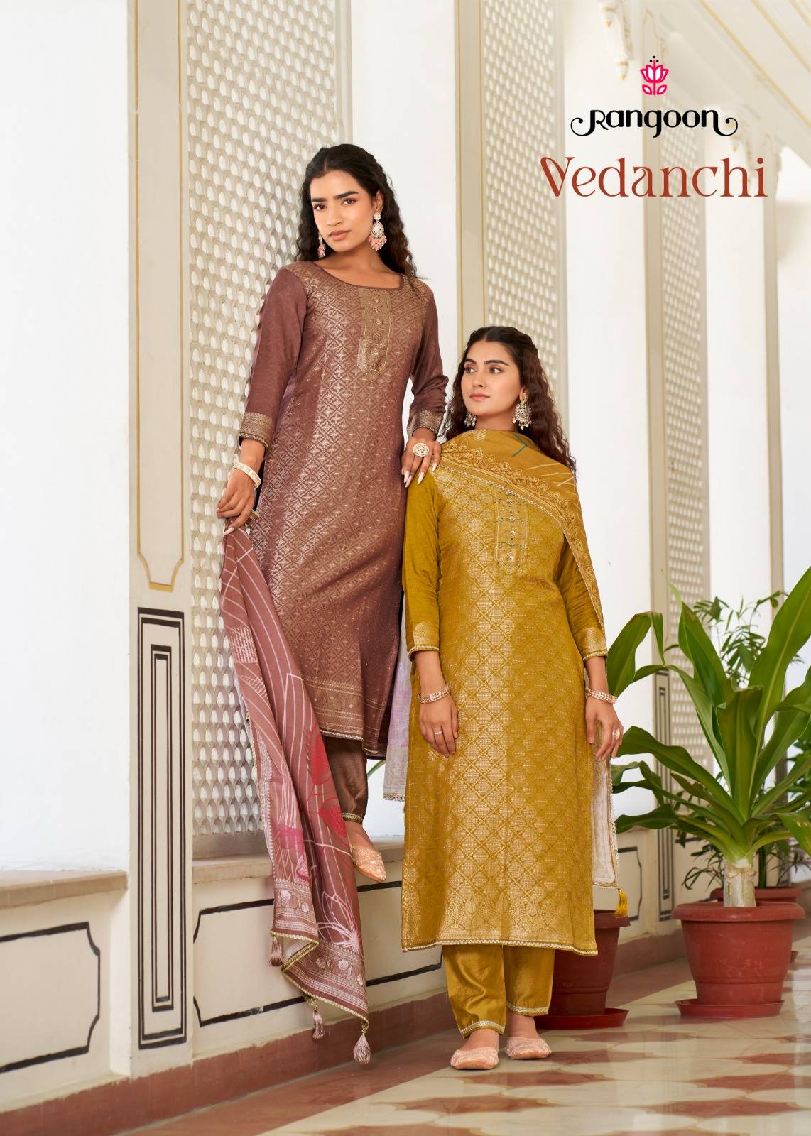 VEDANCHI by Rangoon 10691 to 10694 series Indian Traditional Wear Collection Viscose Muslin dresses At Wholesale Price